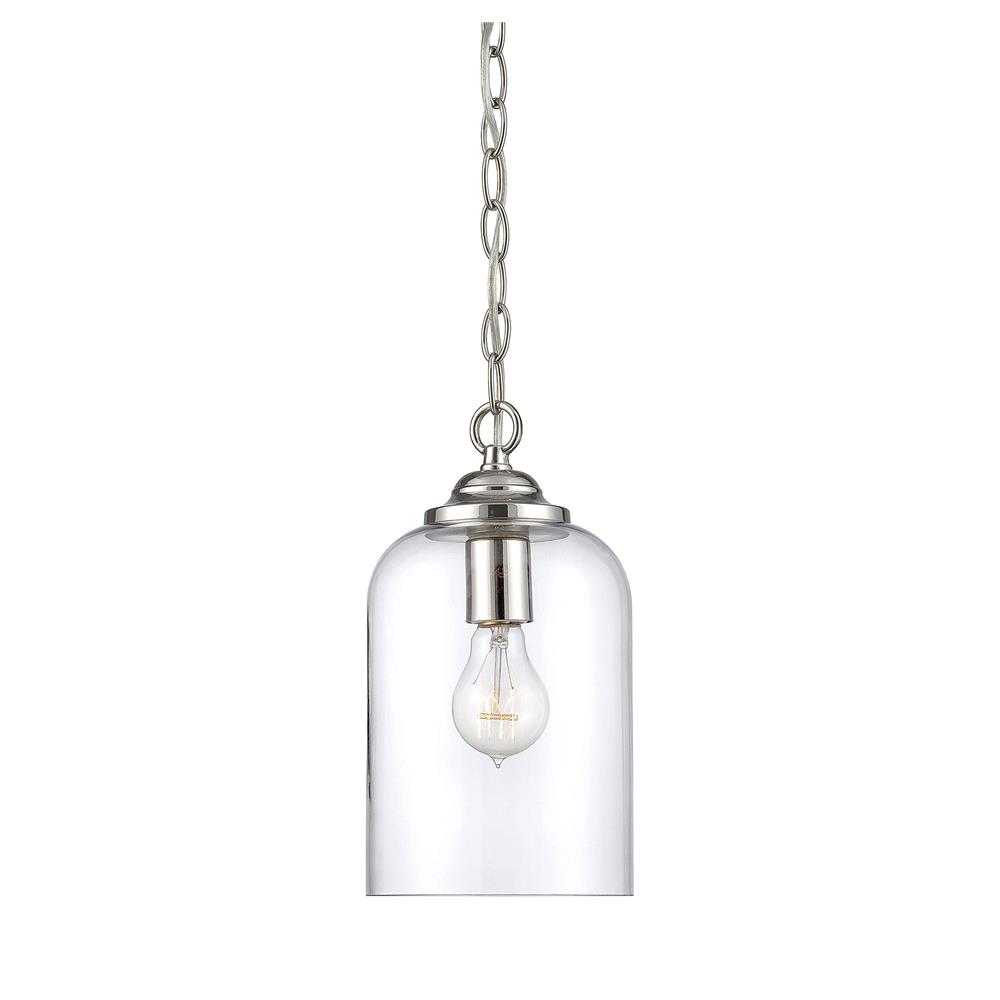 Savoy House 7-700-1-109 Bally 1 Light Pendant in Polished Nickel